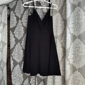 Revamped little black dress. US small, black glitter evening gown